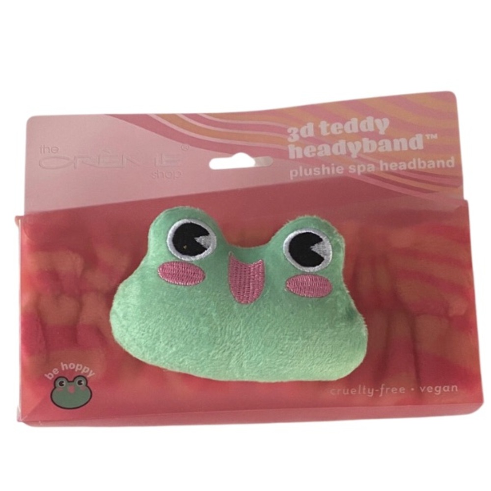 ☀️ The Creme Shop Frog 3D Teddy Plushie Spa Headband